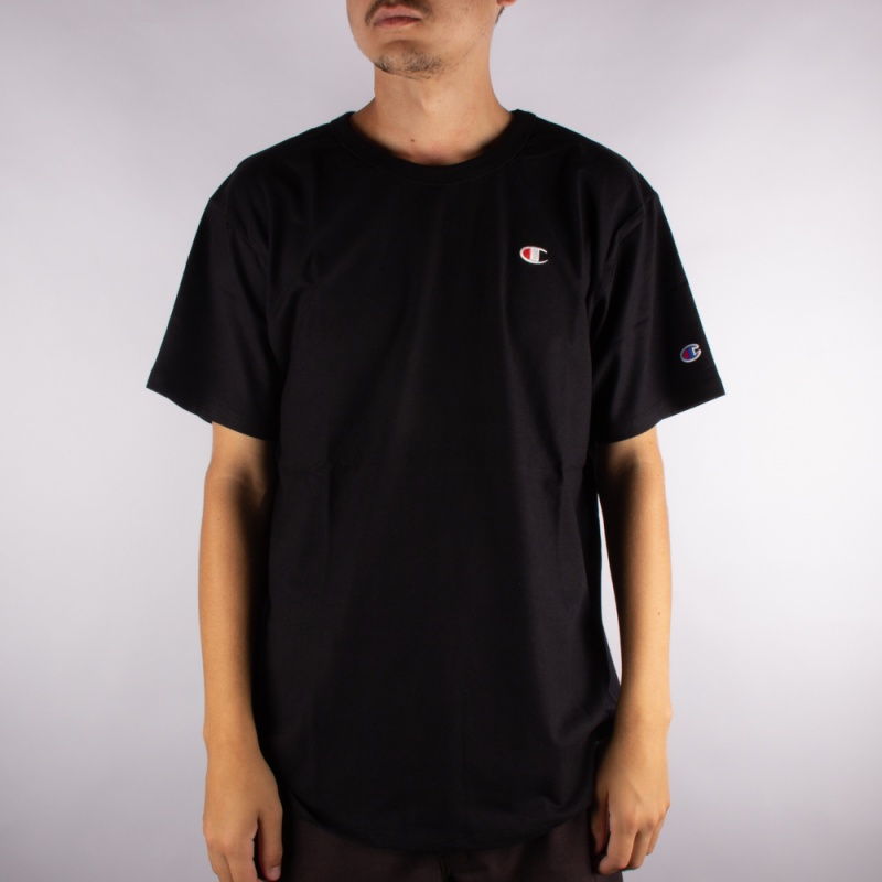 Camiseta Champion C Life Embroidery Logo Preto